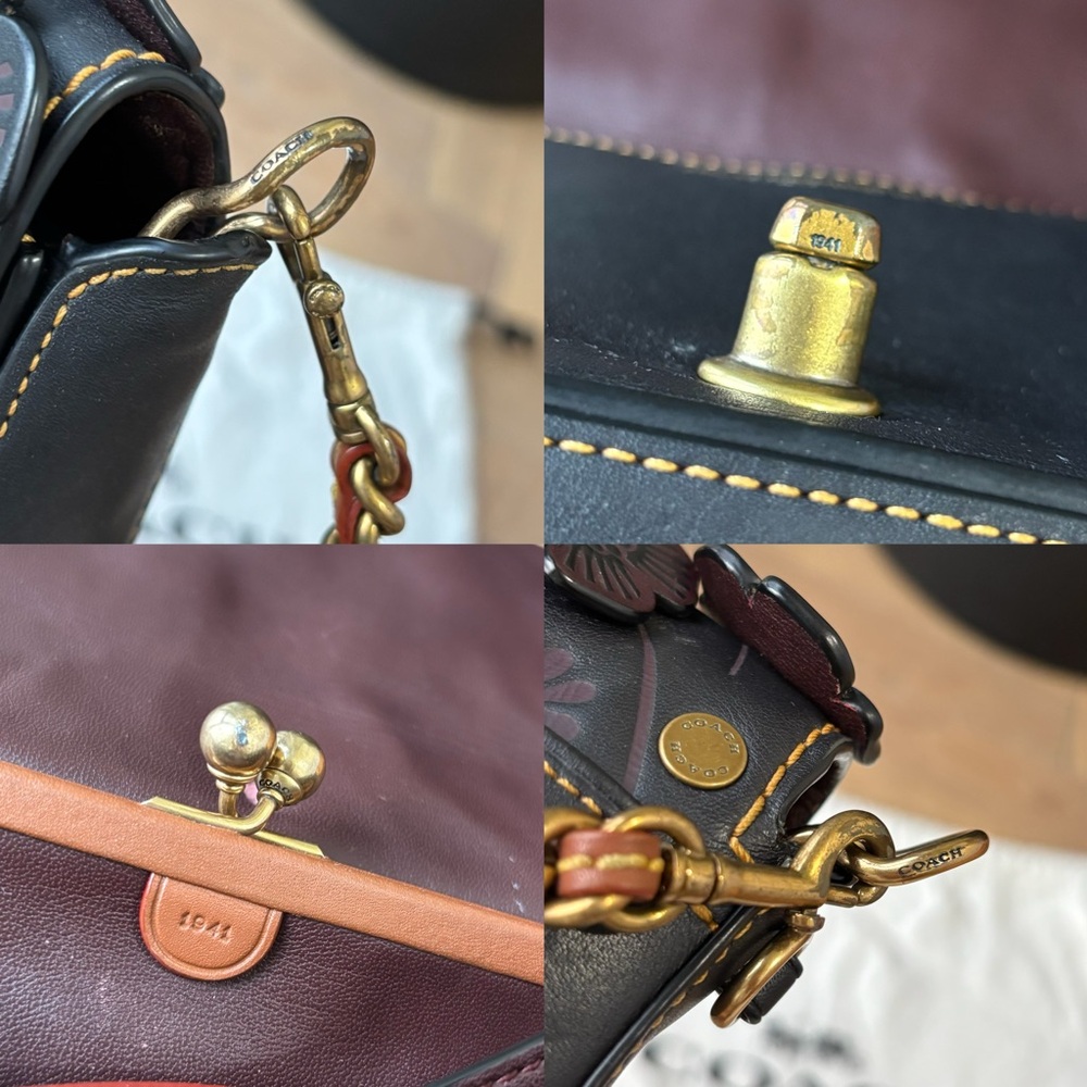 COACH Dinky Bag With Tea Rose - Picture 6 of 16